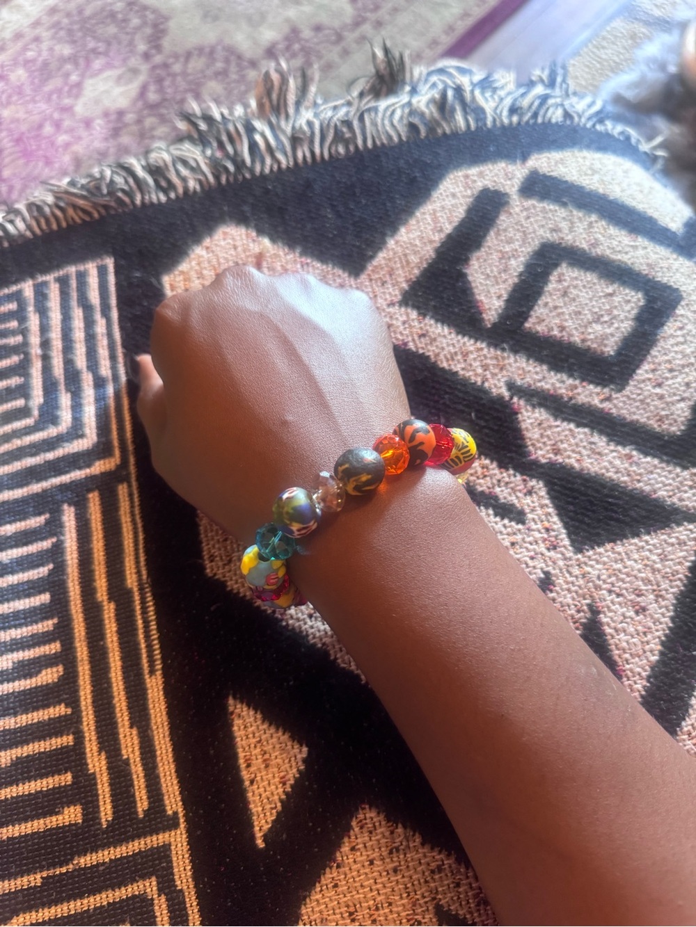 Colorful Multicolor Beaded Stretch Bracelet